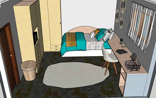 plan chambre décoration